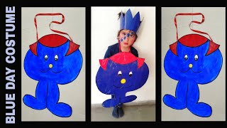 DIY blue day celebration Costume  DIY Costume For Fancy Dress Competition  Fancy Dress Ideas [upl. by Samal]