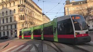 Tram 33 Wiener Linien from FriedrichEngelsPlatz to Augasse on January 21 2024 [upl. by Draned]