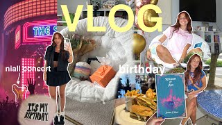 VLOG niall concert 24th birthday book haul  more 🥳💐🎂 [upl. by Besse]