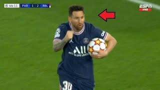 DOBLETE de MESSI HOY con PSG VS RB Leipzig 32  goles de messi [upl. by Hettie125]