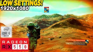 No Mans Sky RX 550  1080p Low [upl. by Nnylharas]