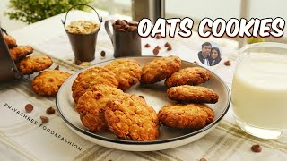 Eggless Oats Cookies  Super Healthy Recipe in 10 Mins  No Egg No Sugar No Maida  Oats Biscuits [upl. by Naneik]