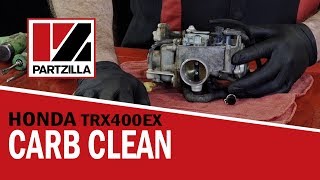 Honda 400EX ATV Carb Rebuild amp Cleaning  Partzillacom [upl. by Yecam690]