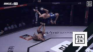 Michel Pereira Does Moonsault On Opponent During Road FC Fight [upl. by Nester]