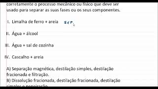 Separação magnética destilação fracionada destilação simples e tamisação [upl. by Cleland]