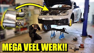 VOLKSWAGEN GOLF 7 GTD DARKSIDE DOWNPIPE MONTEREN ROETFILTER VERWIJDEREN Twinstv [upl. by Lorry93]