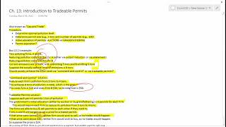 Ch 13 Tradeable Permits Example Part 1 [upl. by Takakura]