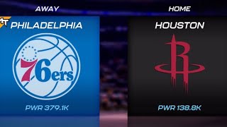 Philadelphia 76ers vs Houston Rockets  Plasma Quartz Tourneys Round 1 Game 3  NBA 2K Mobile [upl. by Lohner]