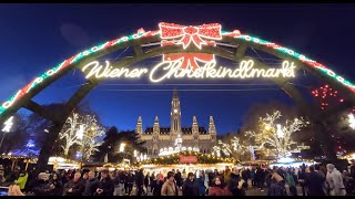 Die Weihnachtsmärkte von Wien 4K Video [upl. by Alleinnad]