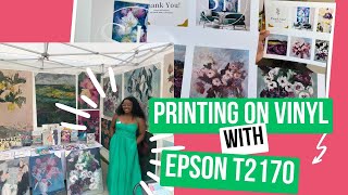 Printing Vinyl Adhesive Matte amp Glossy  Epson Surecolor T2170  Stickers Review [upl. by Turro222]