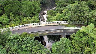 Abandoned old Stockton mine road by drone in 4K  New Zealand [upl. by Rosy719]