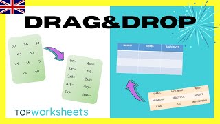 2 WAYS to use the DRAG amp DROP in an INTERACTIVE WORKSHEET  Examples of exercises TopWorksheet [upl. by Rainwater]