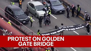 Protests block Golden Gate Bridge I880 [upl. by Berlinda]