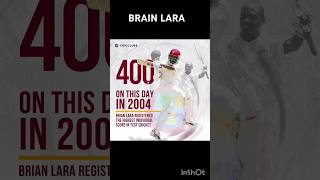 Brain Lara 400 runs in test cricket history viralvideo trending [upl. by Lazaruk354]