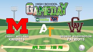 High School Boys Baseball on Gameday Cabell Midland vs George Washington [upl. by Helen333]