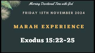 Morning DevotionalMarah Experience Oluwatosin Adetayo 15th November 2024 [upl. by Lorie]