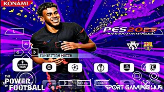 PES 2025 PPSSPP ANDROID OFFLINE REAL FACES FULL TRANSFER UPDATE 202425 CAMERA PS5 BEST GRAPHICS [upl. by Fotina]