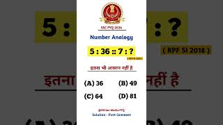 Number Analogy  SSC CGL Exam PYQ shorts reasoning [upl. by Nahtanaoj469]