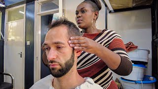 Going to this Barber Makes You SLEEPY  Nairobi ASMR 🇰🇪 [upl. by Natale]