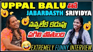 UPPAL BALU With JABARDASTH SRIVIDYA  EXTREMELY FUNNY INTERVIEW  Cine Josh [upl. by Ury]