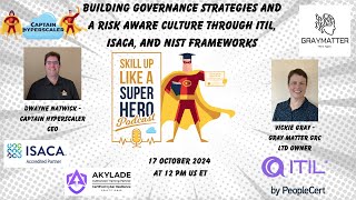 Building Governance strategies and a Risk aware culture through frameworks [upl. by Adelaide]