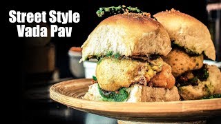 Vada Pav Recipe  How To Make Mumbai Vada Pav  Batata Vada  Indian Fast Food  Street Food [upl. by Kilar]