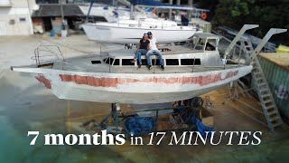 INCREDIBLE Boat Work TRANSFORMATION in minutes TIMELAPSE ⛵️ [upl. by Inahpit]