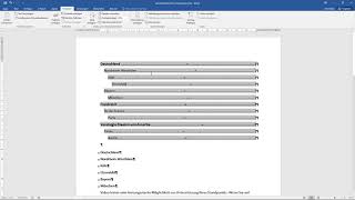Word Inhaltsverzeichnis formatieren  Tutorial bearbeiten einrücken Einzug Absatz 04 [upl. by Spiers212]
