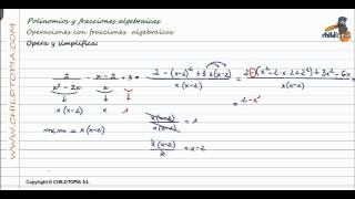 Polinomios y fracciones algebraicas Operaciones 4º de ESO matemáticas [upl. by Adnola738]