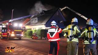 Brand eines Einfamilienhauses  Großeinsatz in Tönisvorst [upl. by Bazar]