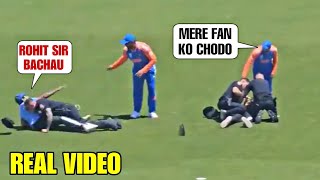 Rohit Sharma did this for his Fan when police arrested him  IND vs BAN Warmup Match [upl. by Euqinitram531]