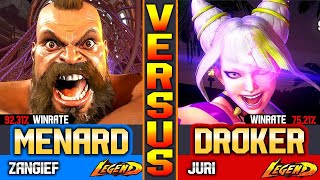 SF6 MenaRD Zangief Vs Juri Droker ▰ High Level [upl. by Annat334]