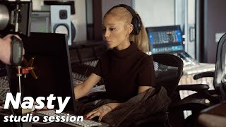 Ariana Grande recording quotnastyquot Full Studio Session [upl. by Yvor]