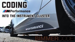 BIMMERCODE CODING THE M PERFORMANCE LOGO INTO THE INSTRUMENT CLUSTER [upl. by Assillim]