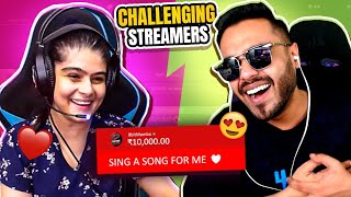 CHALLENGING Streamers to do CRAZY DARES  Funny 😂 [upl. by Bowie]