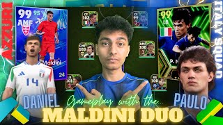 I PLAYED WITH THE MALDINI DUO 🤯🤯  PAULO AND DANIEL MALDINI GAMEPLAY 😎✌️ [upl. by Aguste]