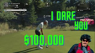 Drdisrespect challenged a RANDOM in GOLF 100000 ON THE LINE drdisrespect gaming crazy [upl. by Kopp]