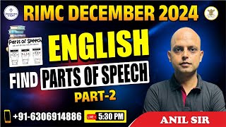 RIMCRMSSAINIK EXAM 2024  Mastering Parts of Speech part 2  Best RIMC Coaching rimcexam2024 [upl. by Yrrehc]