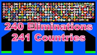 240 times eliminations amp 241 countries marble race in Algodoo  Marble Factory [upl. by Jenks714]