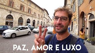 UM DIA EM PERUGIA NA ITÁLIA EM HOTEL DE LUXO  Travel and Share [upl. by Ayaet461]