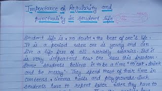 Essay on importance of regularity and punctuality in student life  essay on punctuality [upl. by Ashjian515]