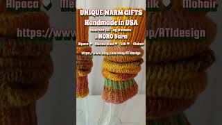 UNIQUE WARM GIFTS Handmade in USA Fiber ART Leg Warmers in NORO Yarn [upl. by Karel]