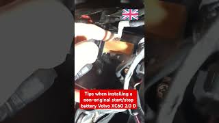 shorts volvo xc60 Tips when installing a nonoriginal startstop battery Volvo XC60 20 D [upl. by Joung]