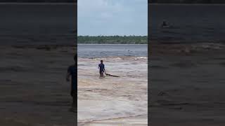 Bermain di ombak bono tidal bore desember [upl. by Ellehcsor]