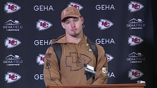 ChiefsBroncos postgame reaction Leo Chenal breaks down gamewinning field goal block against Br [upl. by Goraud]