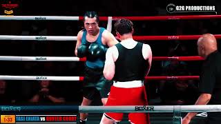 THE FOUNDRY amp GLOZIER BOXING BARBER BASH 2  HUNTER COURT vs TASI ENIATA Boxing Fight [upl. by Radnaskela]