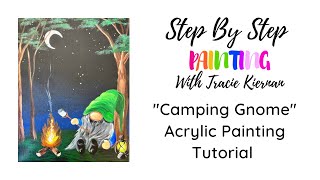 How To Paint A quotCamping Gnomequot  Acrylic Painting Tutorial [upl. by Nodearb]