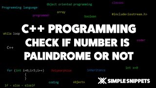 C program to Check for Palindrome Numbers  C programming tutorials for beginners [upl. by Erdman]