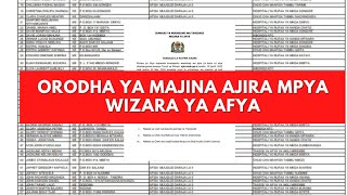 ORODHA YA MAJINA AJIRA MPYA WIZARA YA AFYA 202223AJIRA MPYA WAUGUZI NA WALIMU [upl. by Itsa]