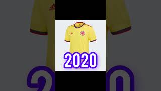 l évolution des maillots de la colombieshortsfootball footballcolombiamaillots tenus2024fr [upl. by Buyer]